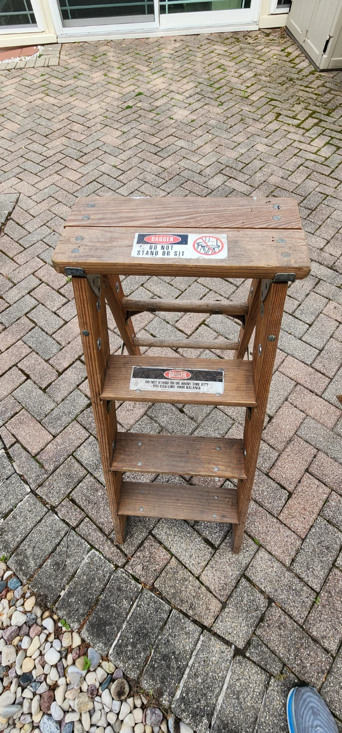 Set of 3 Wooden Step Stools. Very Solid