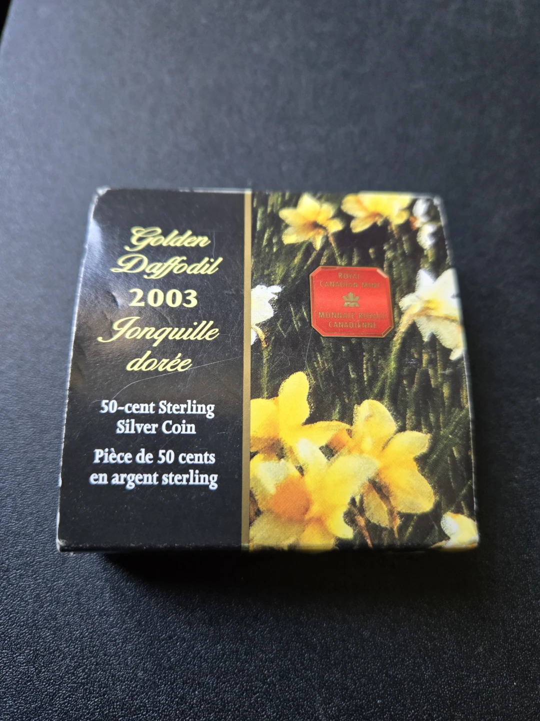 Royal Canadian Mint Golden Daffodil 50-cent Sterling Silver Coin
