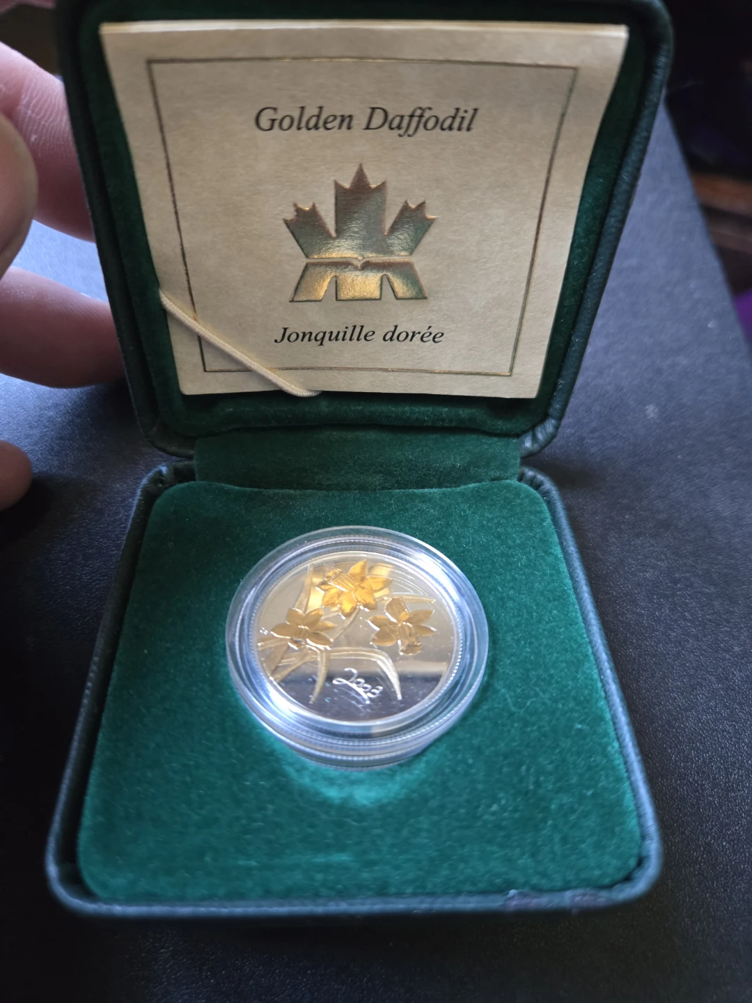 Royal Canadian Mint Golden Daffodil 50-cent Sterling Silver Coin - photo 2