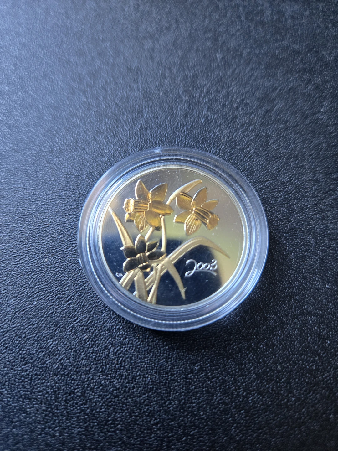 Royal Canadian Mint Golden Daffodil 50-cent Sterling Silver Coin - photo 3