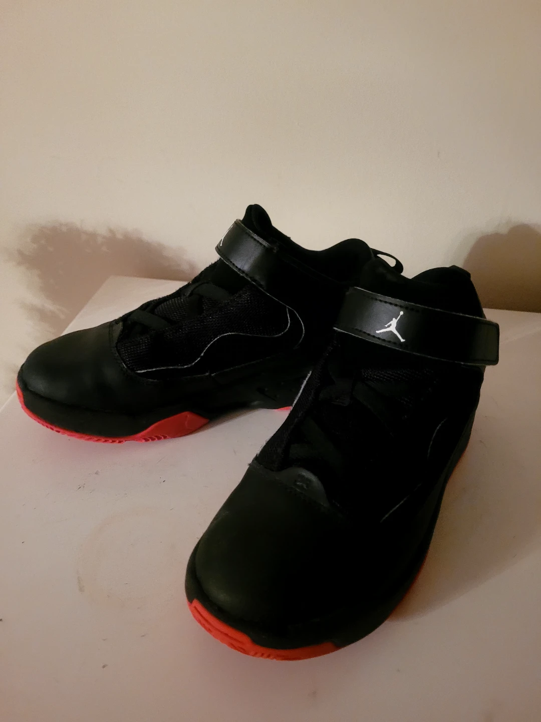 Jordan Kids Black Red High Top Sneakers
