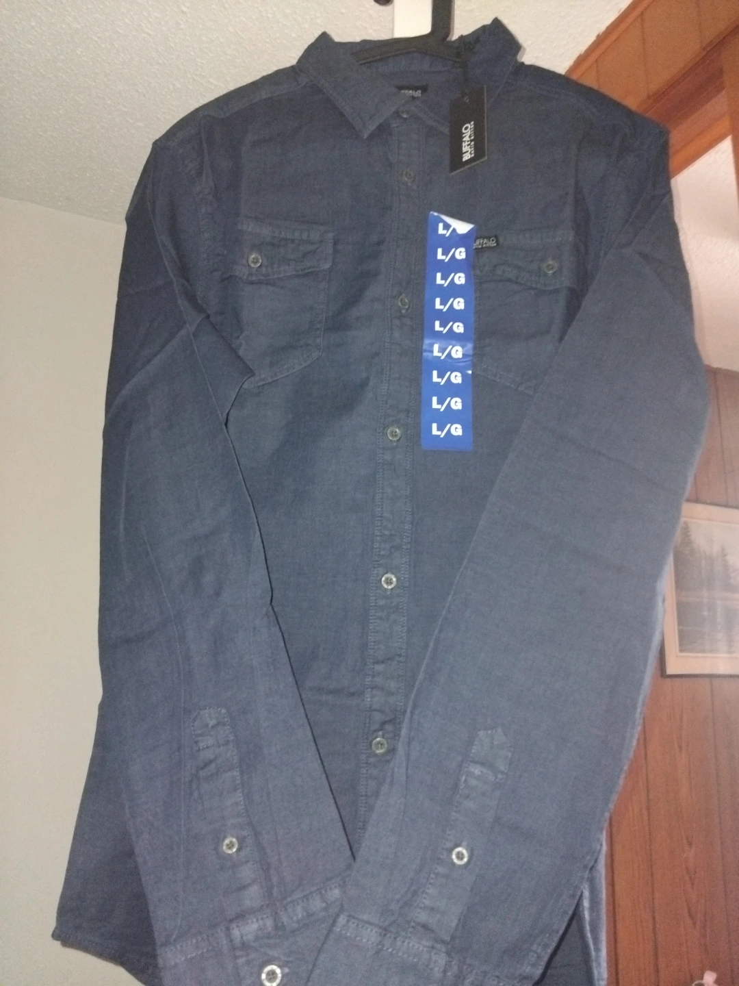 Buffalo David Bition Long Sleeve Shirt - Navy - Size L/G - photo 3