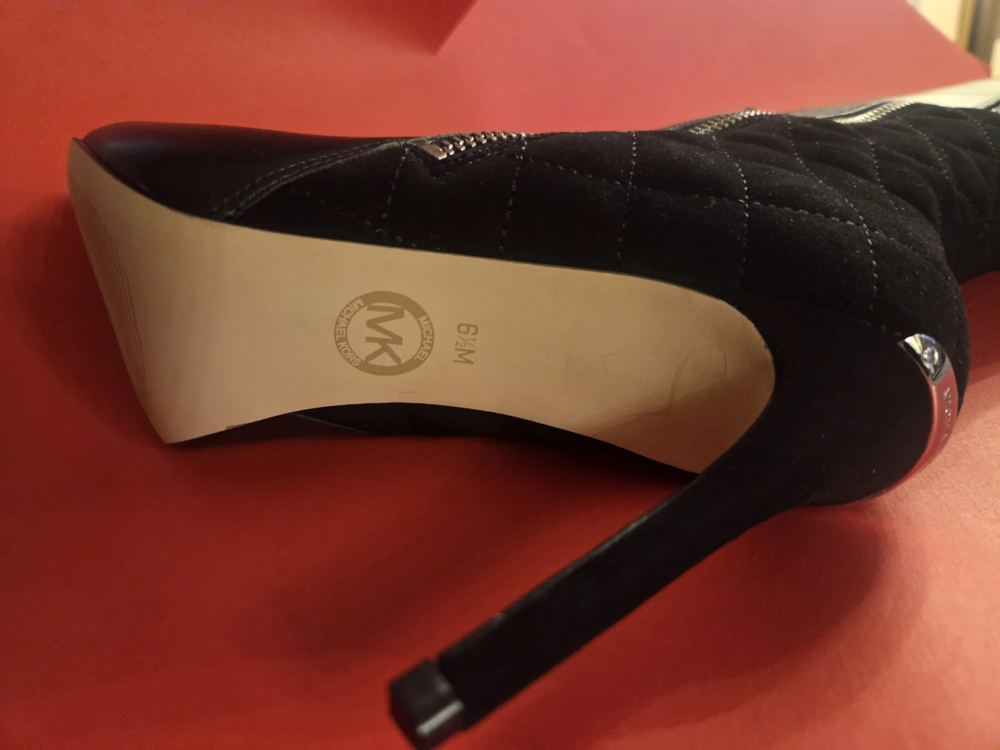 Michael Kors Black Leather & Suede Heeled Stiletto boots 36.5 - photo 2