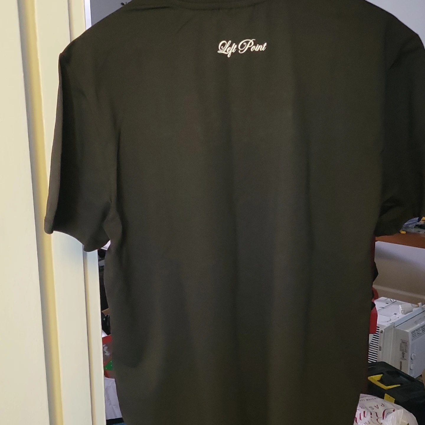 Left Point Black T-Shirt with Rhinestone Chain Design - XL - photo 4