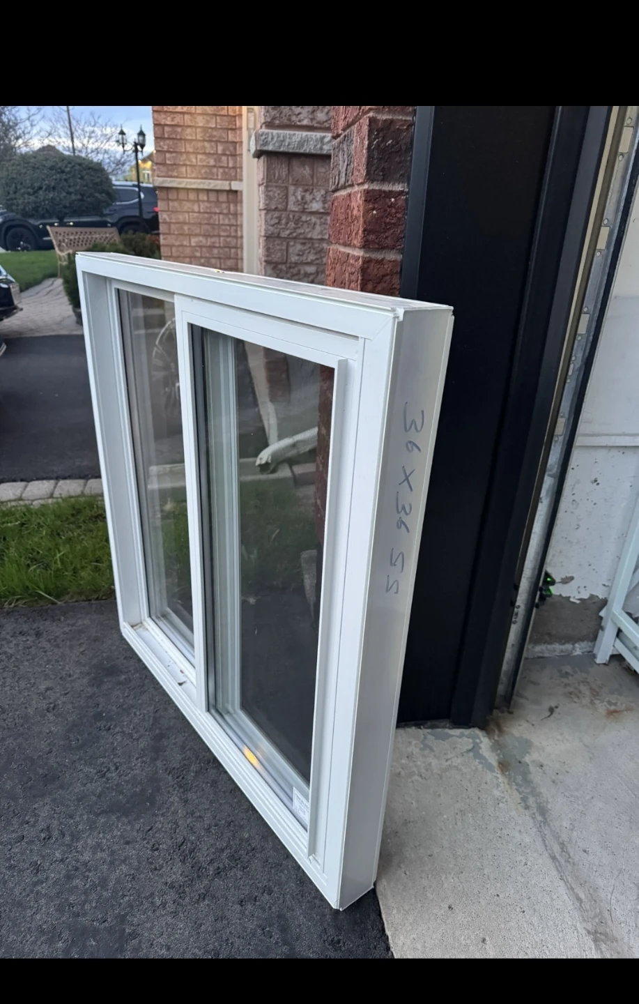 White Sliding Window 36x36. 24x36.