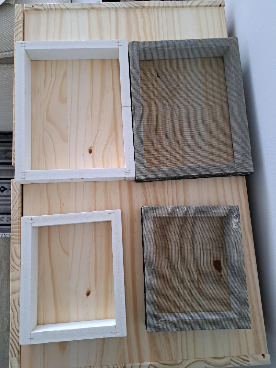 Two handmade frames for making handmade paper and recycled paper - photo 5