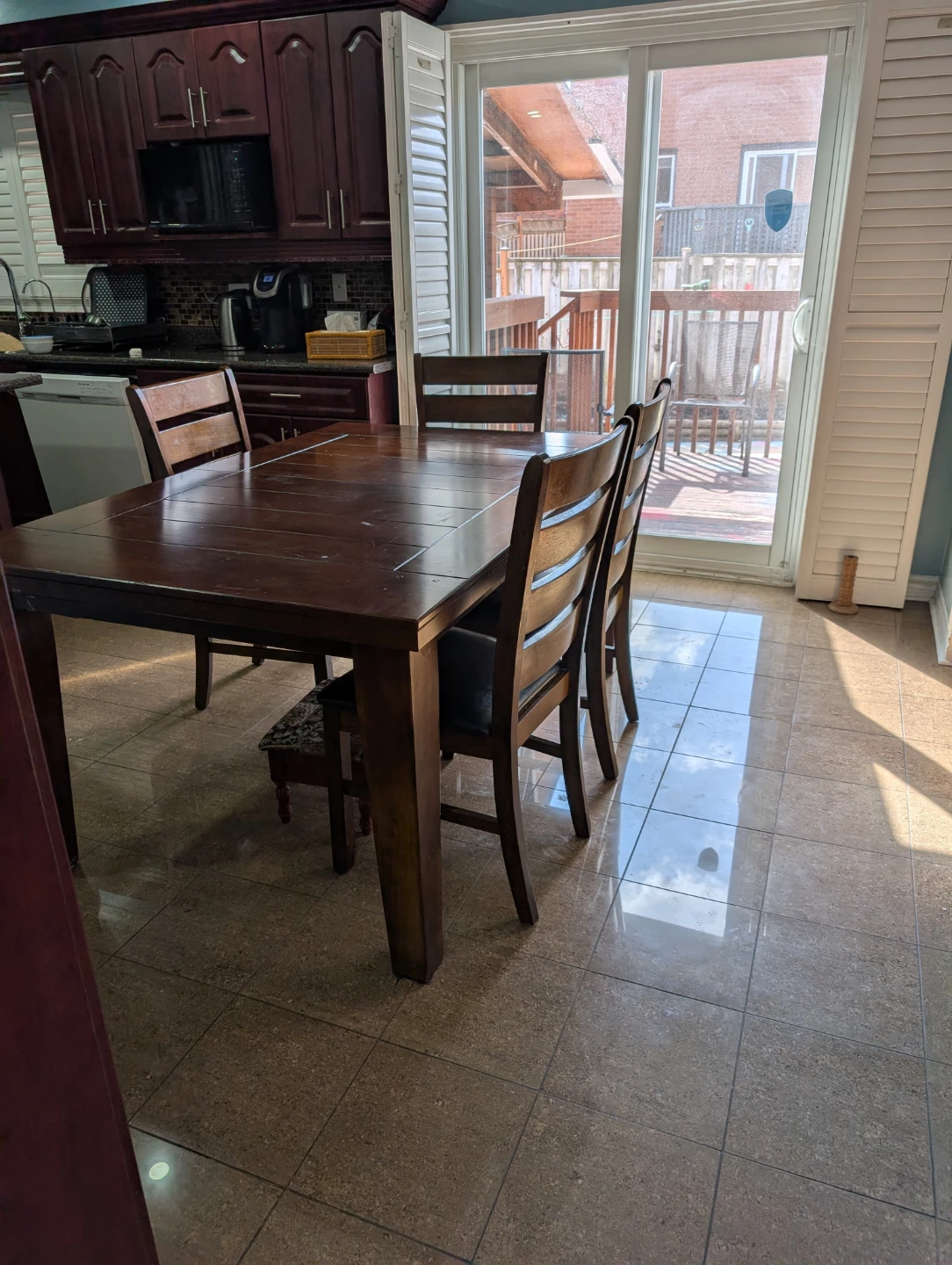 Wooden Dining Table and Chairs Set 4 - photo 3
