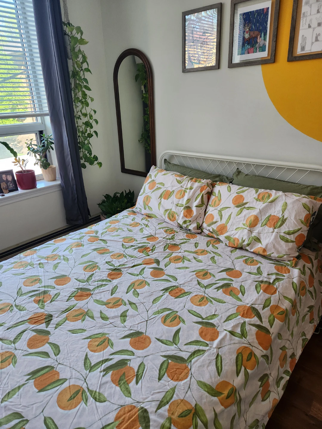 Orange Grove Queen Duvet Cover
