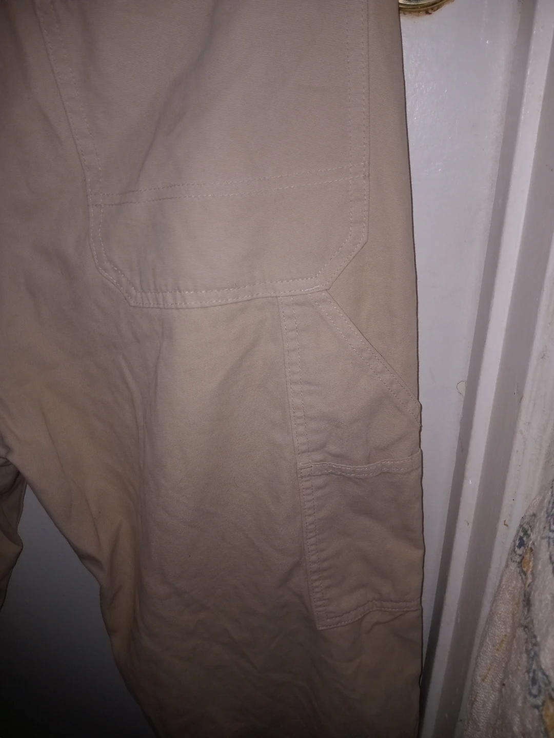H&M Relaxed Fit Beige Carpenter Pants - Size 32 - photo 3