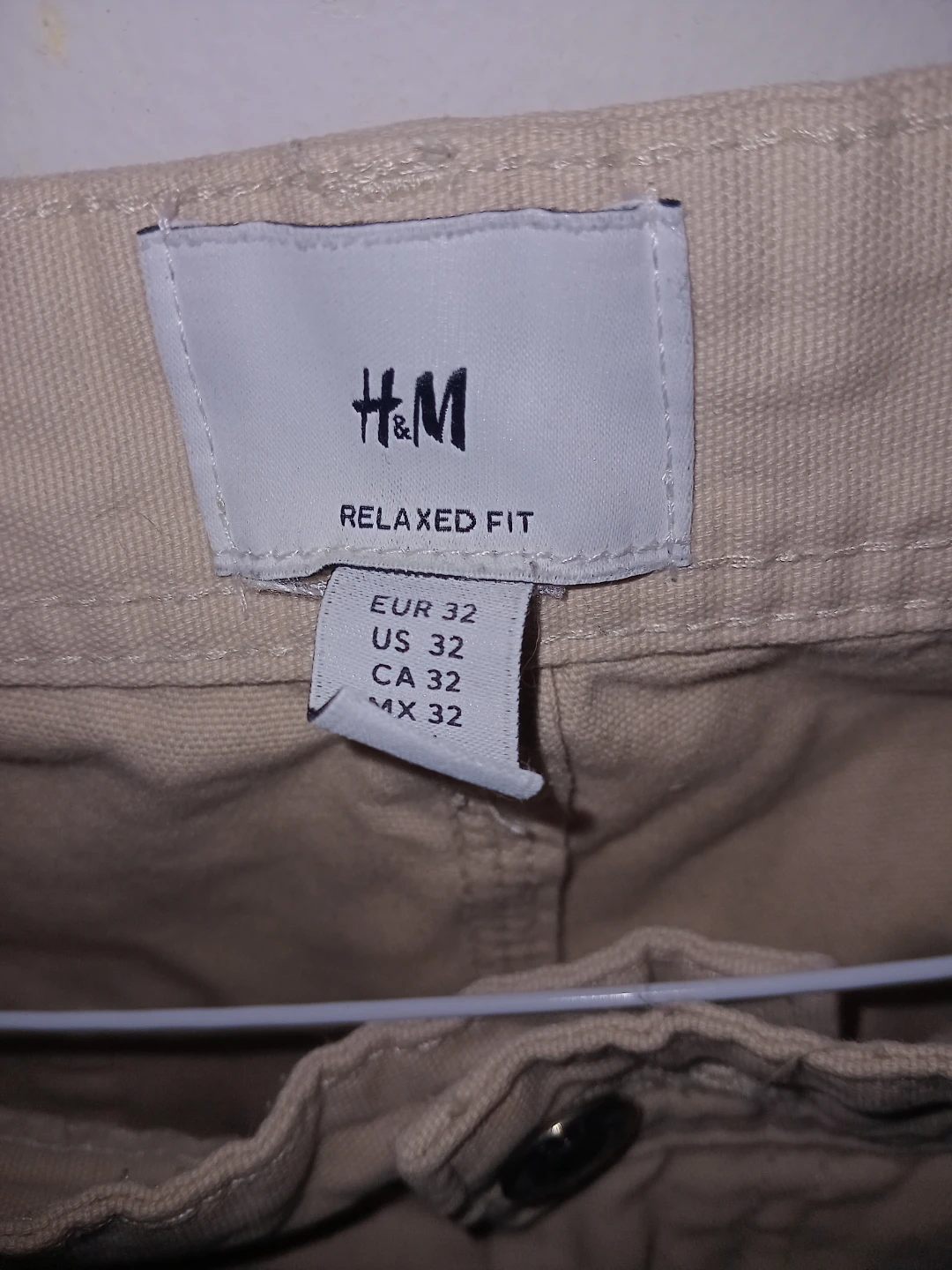 H&M Relaxed Fit Beige Carpenter Pants - Size 32 - photo 5