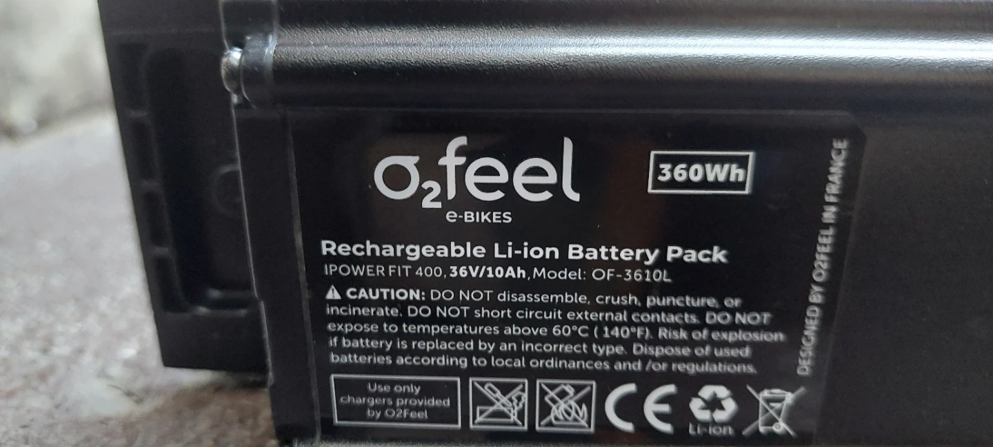 O2Feel Rechargeable Li-ion Battery Pack 360Wh - photo 5