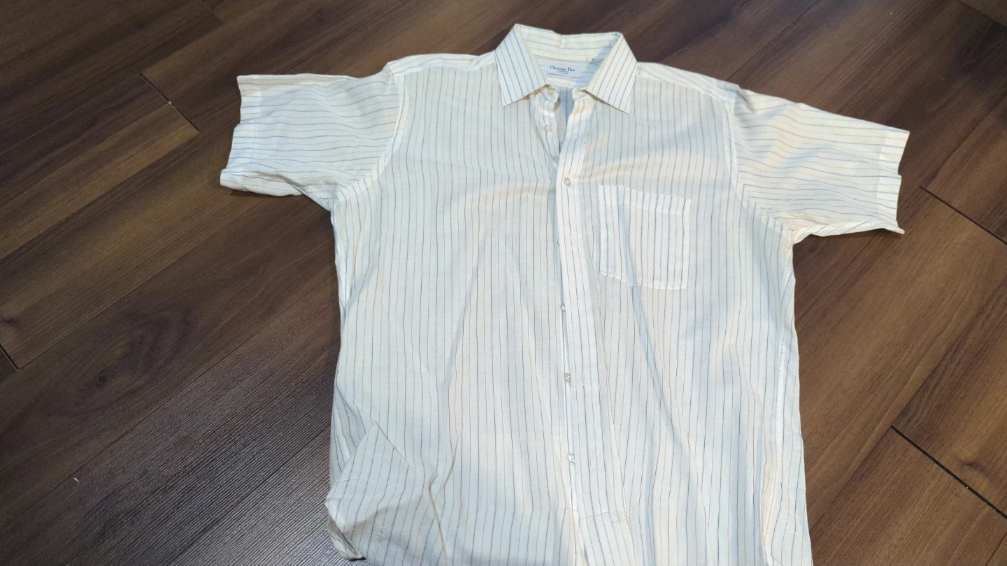 Christian Dior Monsieur Striped Button-Up Shirt - Size 16