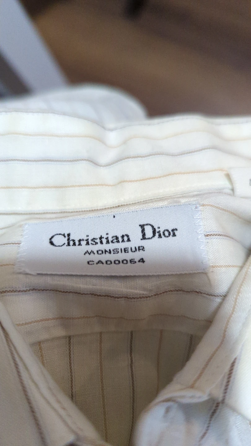 Christian Dior Monsieur Striped Button-Up Shirt - Size 16 - photo 2