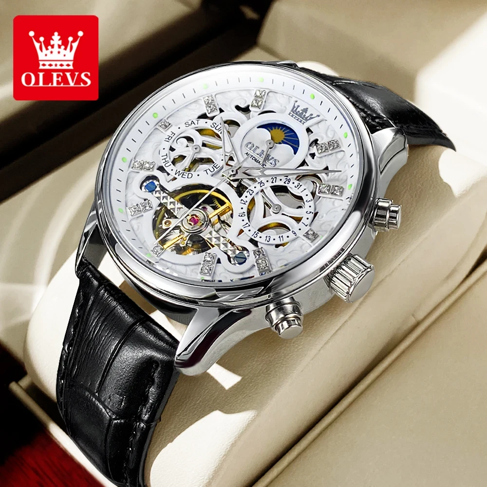 Olevs Automatic Skeleton Watch
