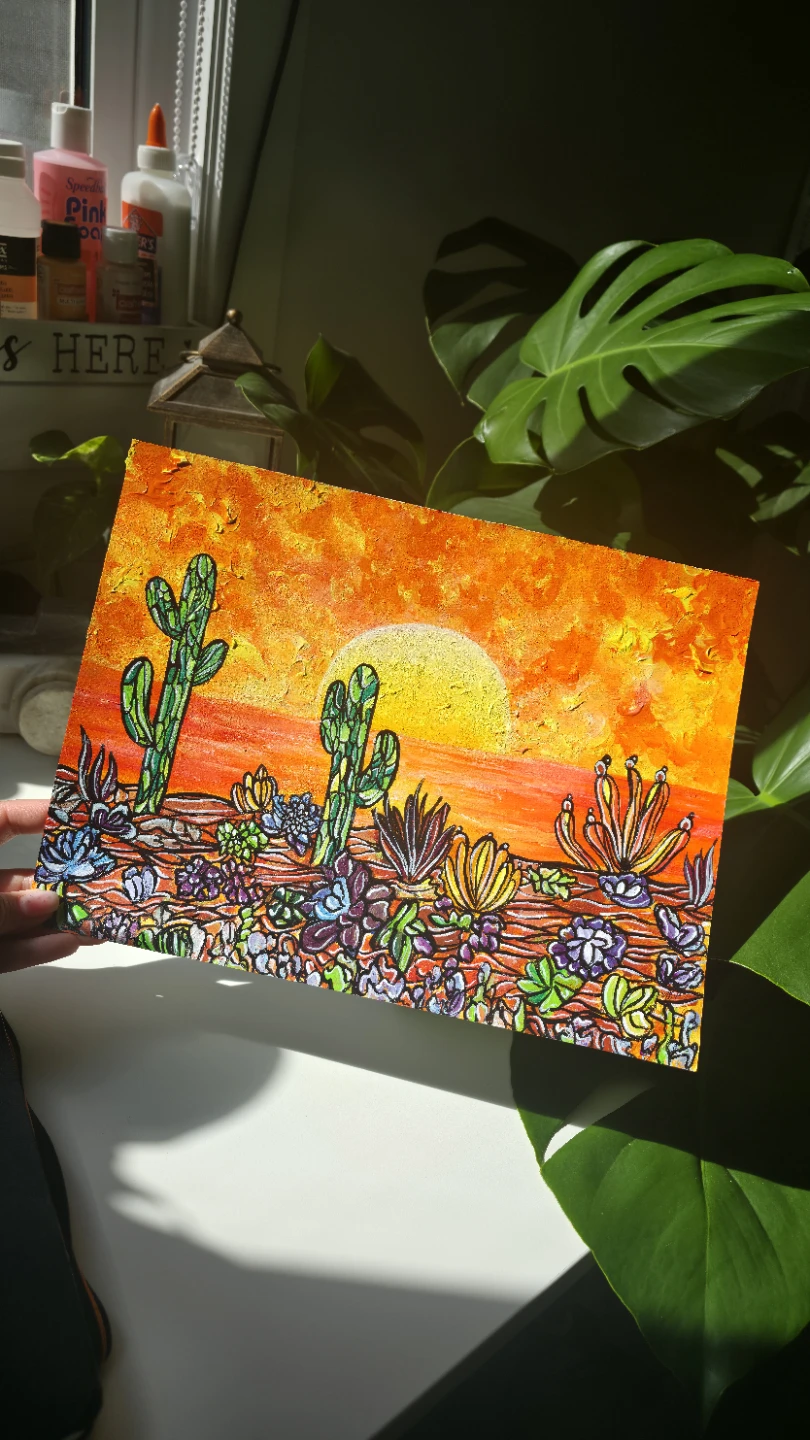 Desert Sunset Painting