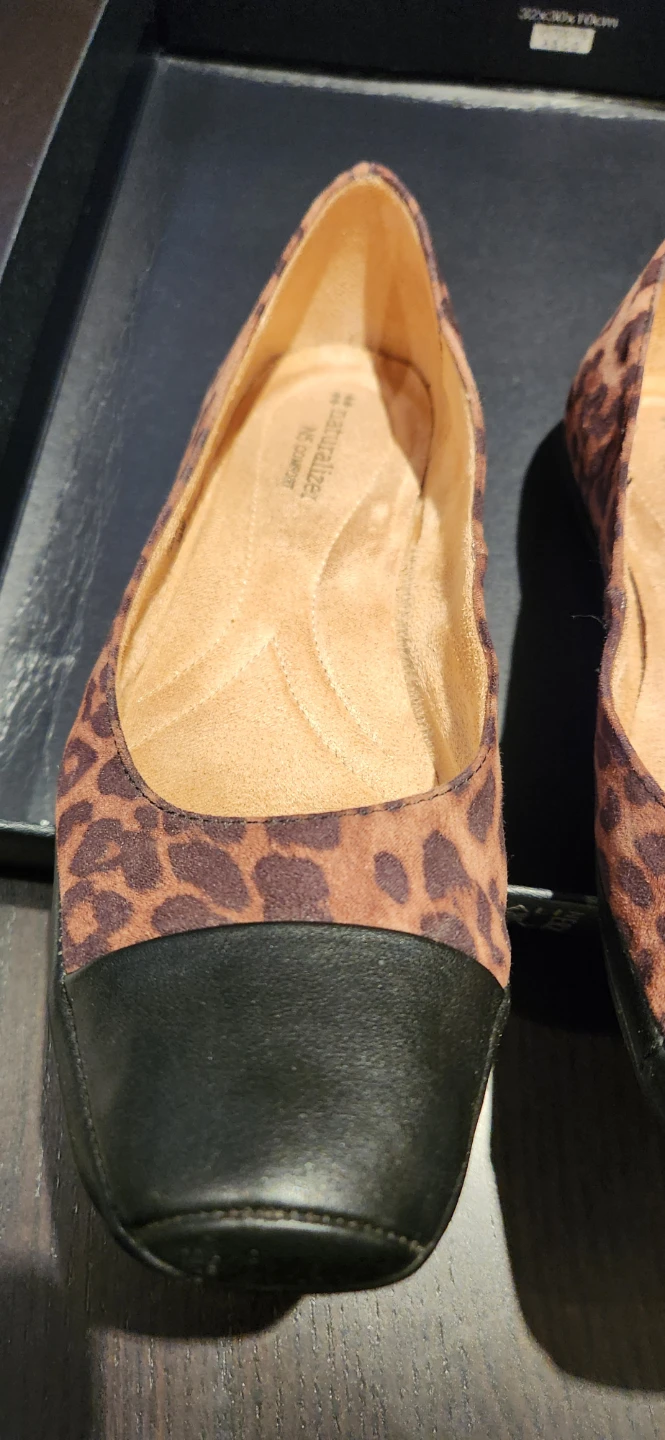 Naturalizer Leopard Print Ballet Flats with Black Toe Cap - photo 5