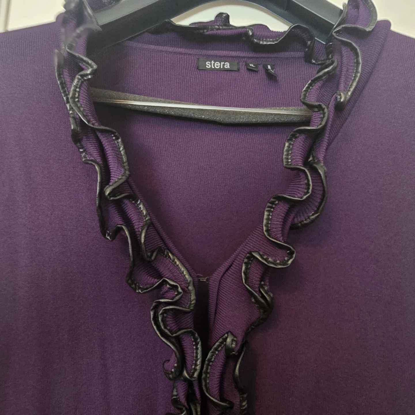 Stera Women's Purple Ruffled Cardigan - XL - photo 2