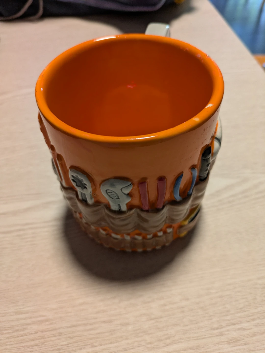 Big orange Ceramic Tool Caddy Mug - photo 2