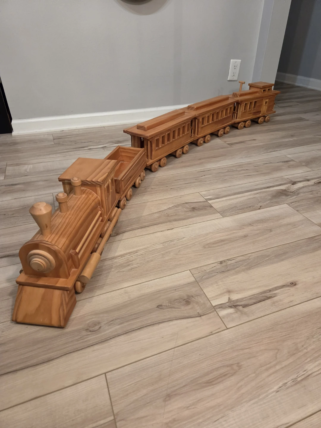 Wooden Train Display Set – Handcrafted