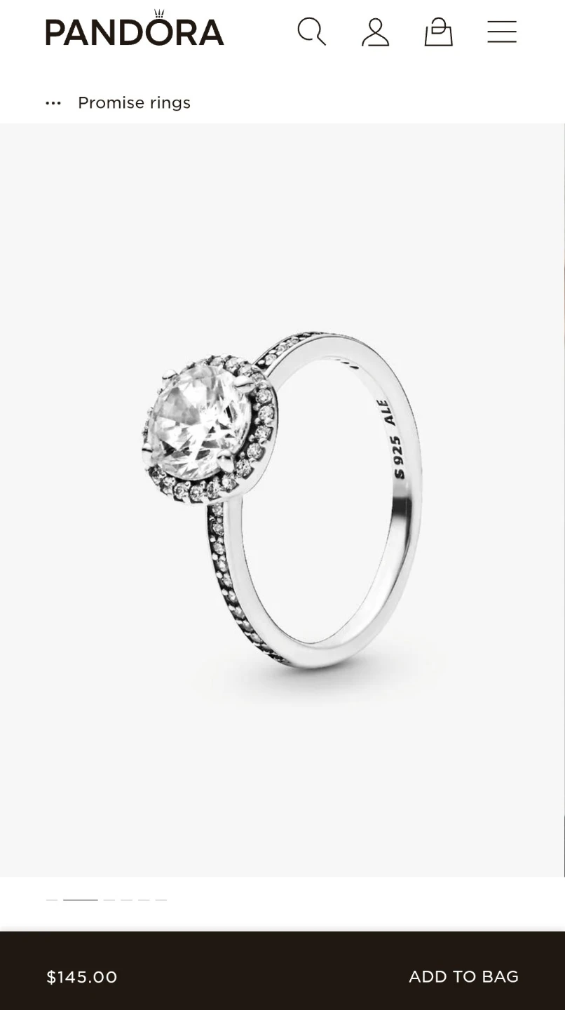 Pandora Sterling Silver Halo Ring