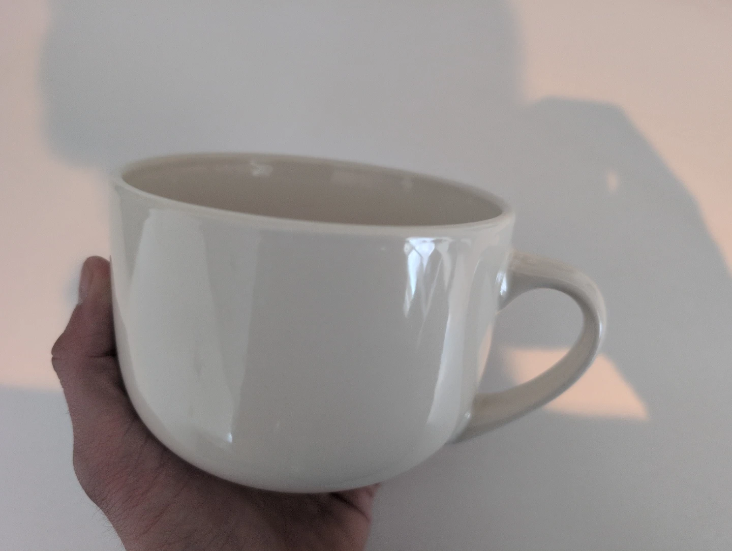 Large White Ceramic Mug