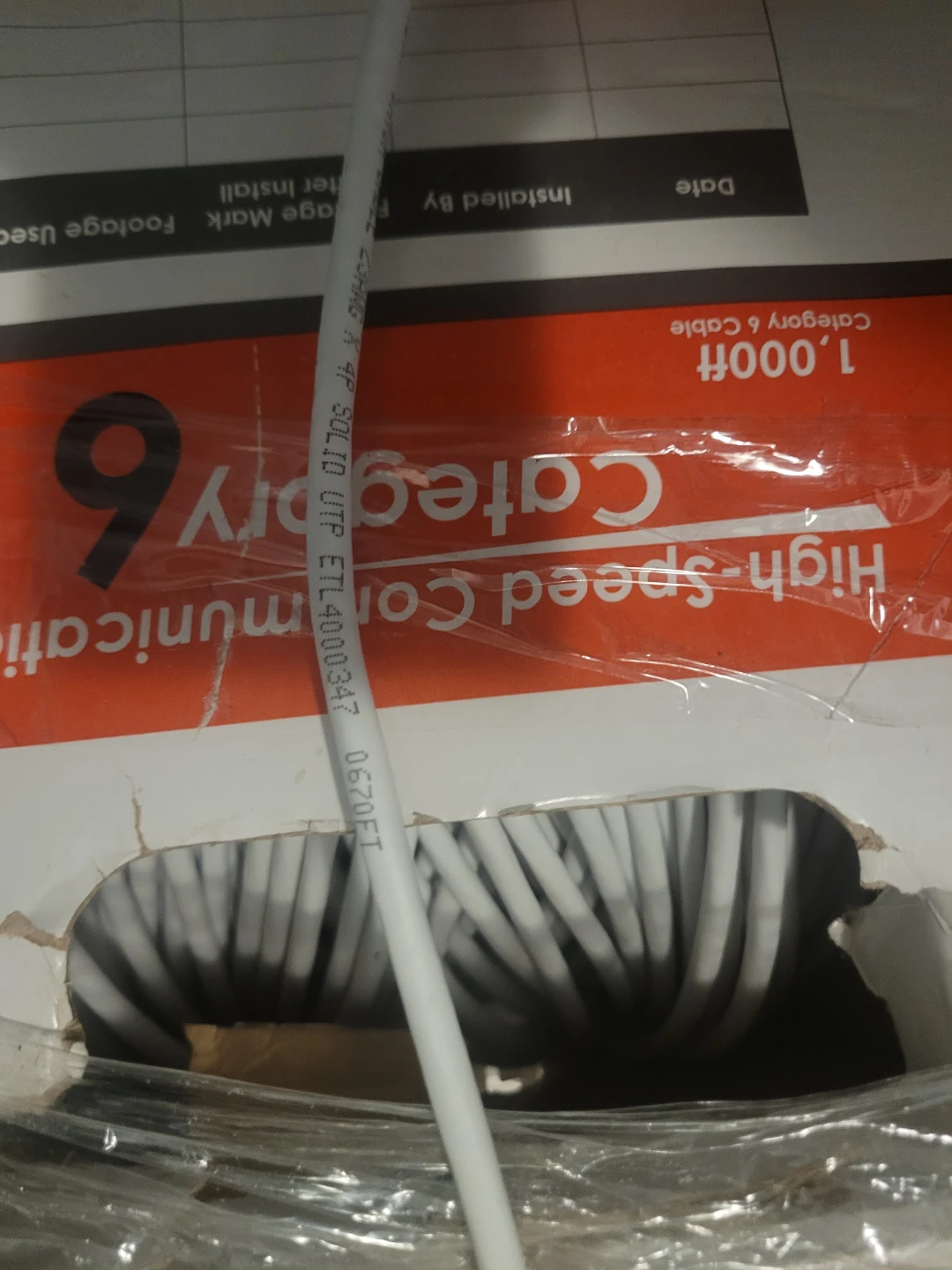 YES 667ft Category 6 High-Speed Communication Cable
