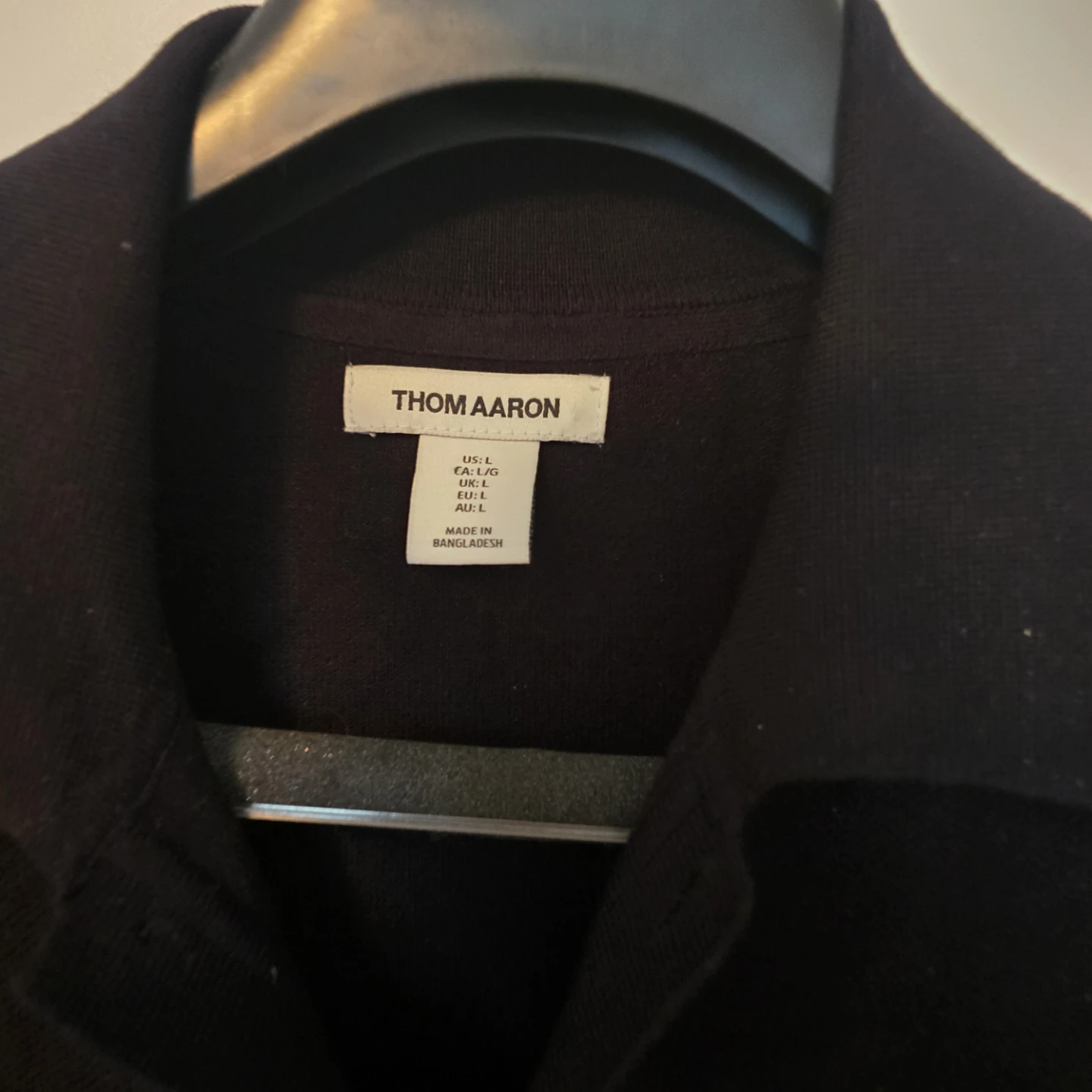 Thom Aaron Men's Black Knit Button-Up - photo 2