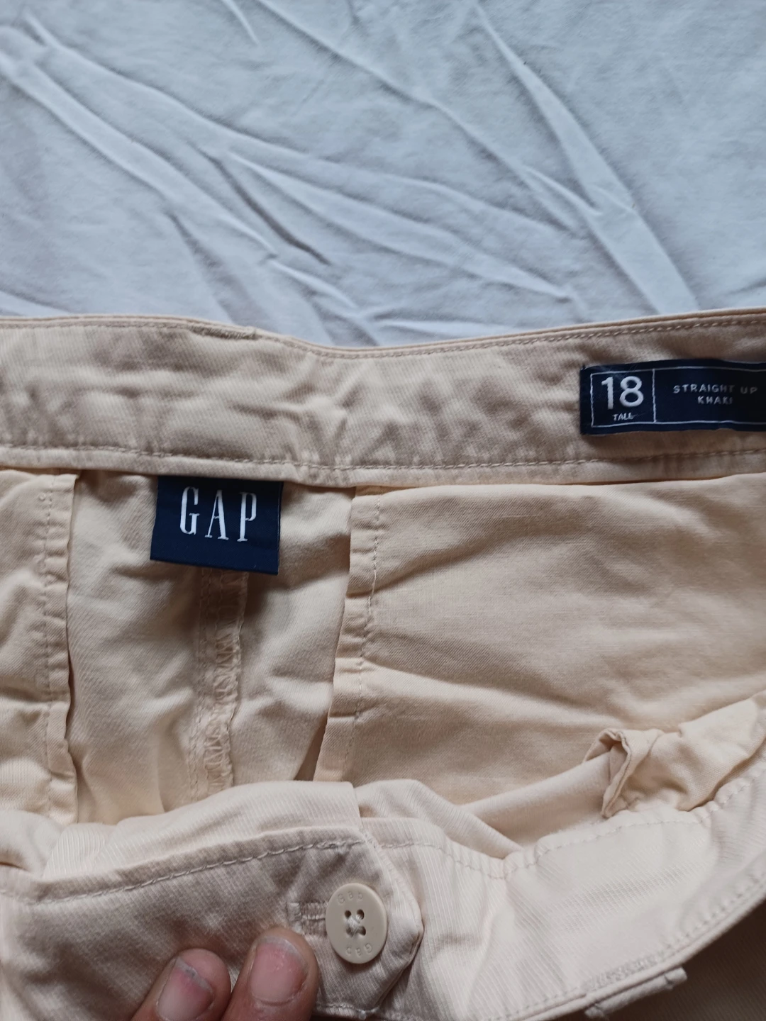 GAP Straight Up Khakis Pants Tan Size 18 Tall - photo 5