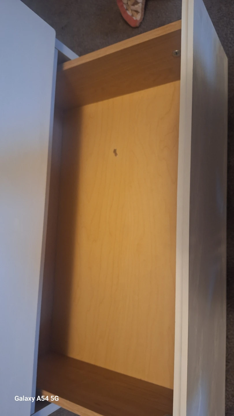 White 2-Drawer Nightstand - photo 5
