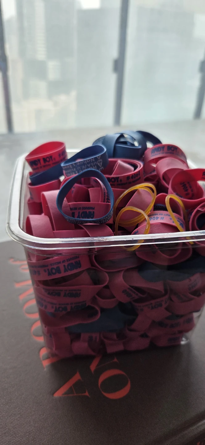 Andy Boy Rubber Bands - Red, Blue, and Yellow - photo 2