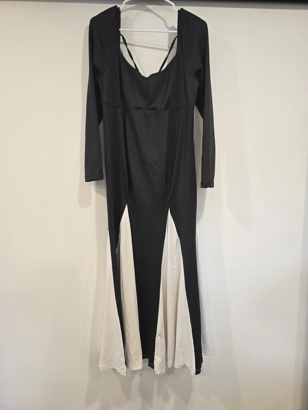 Maternity Black and White Maxi Dress