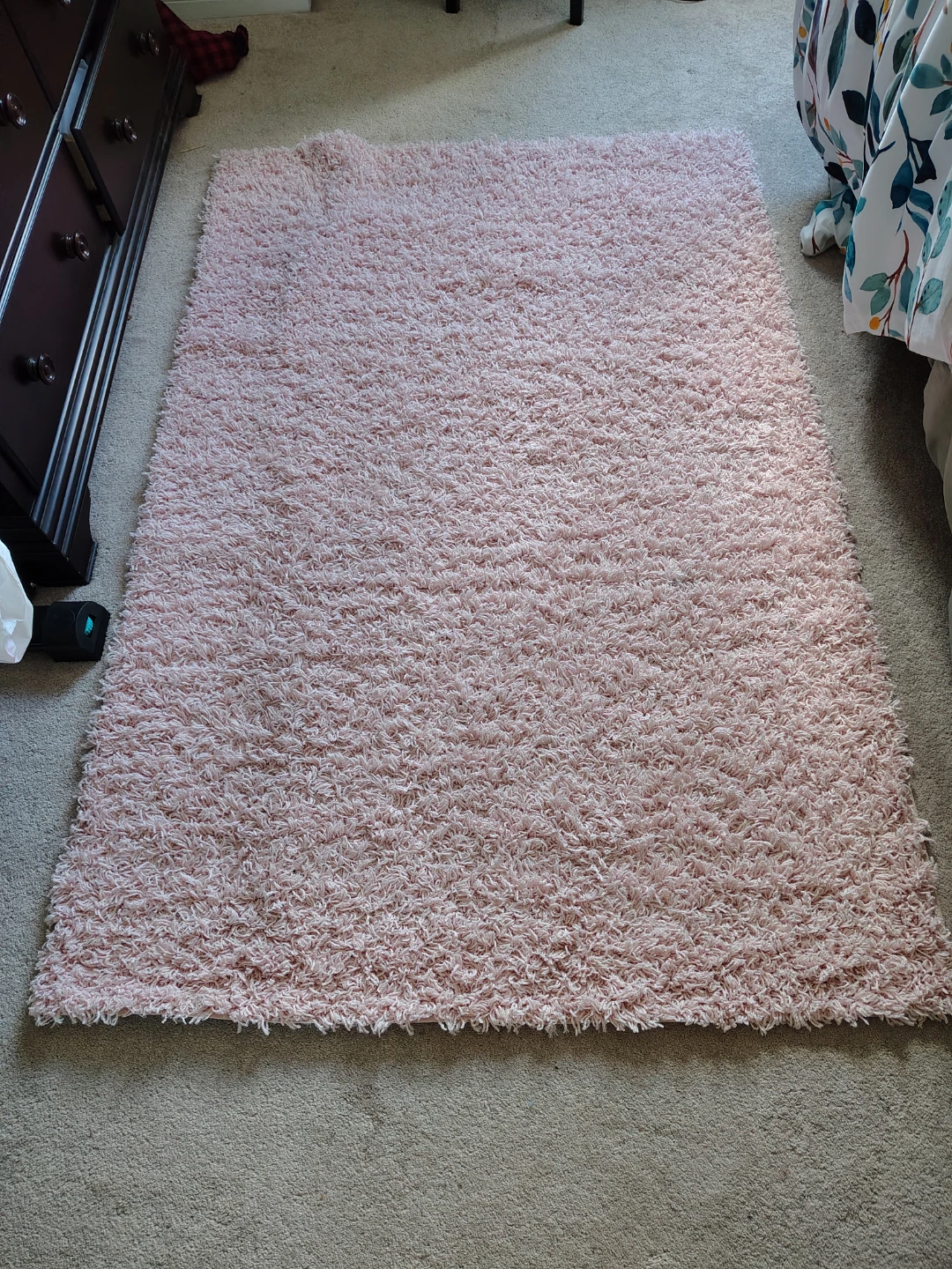 Shaggy Pink Area Rug