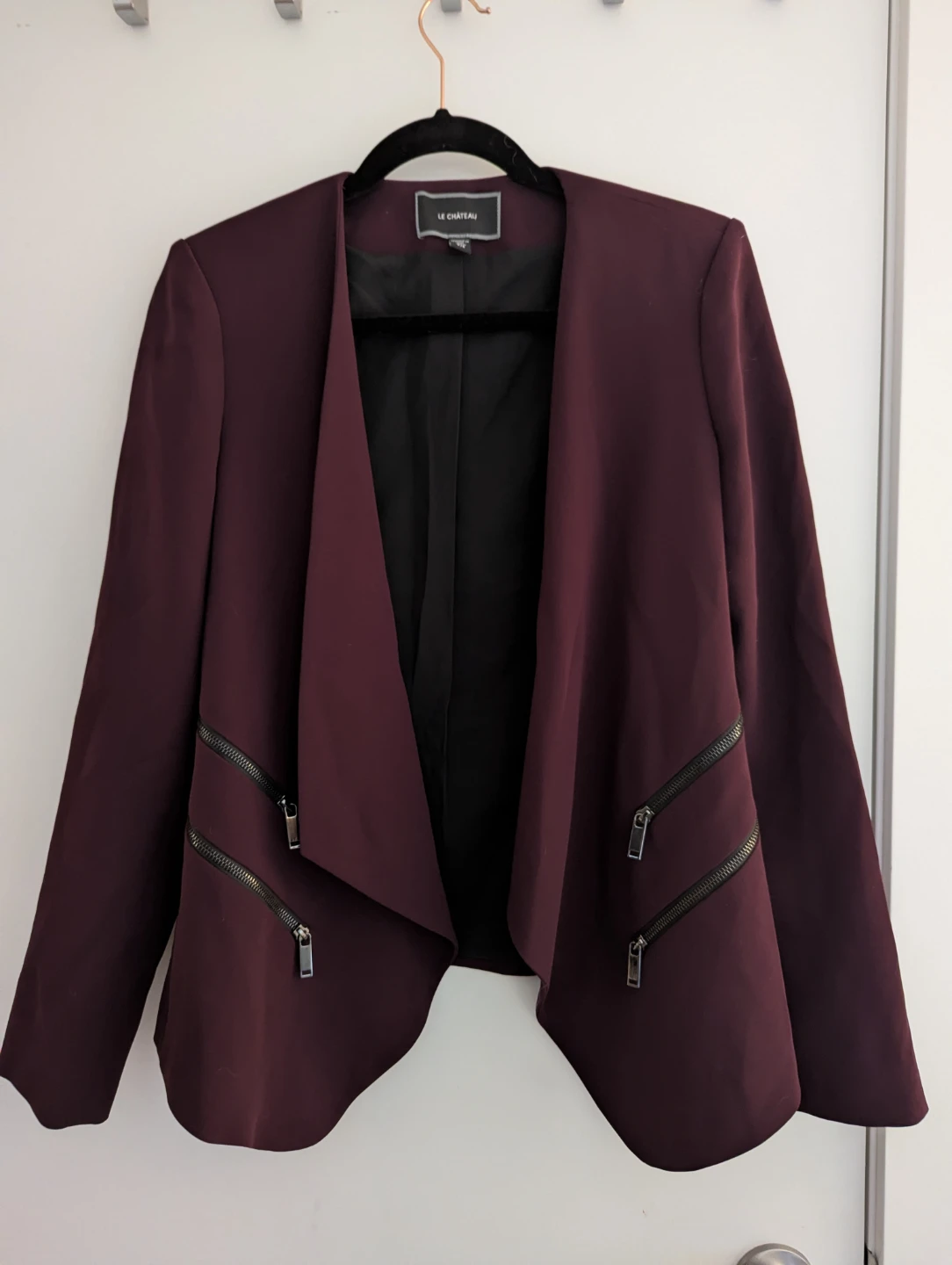 Le Château Relaxed Fit Wine/Plum Blazer - P/S