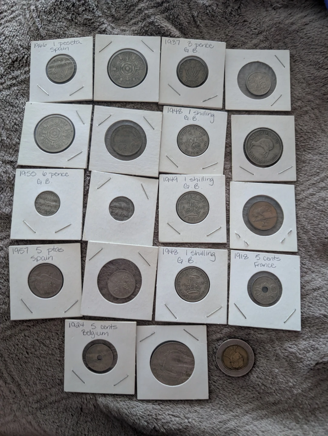 Collection of vintage foreign coins