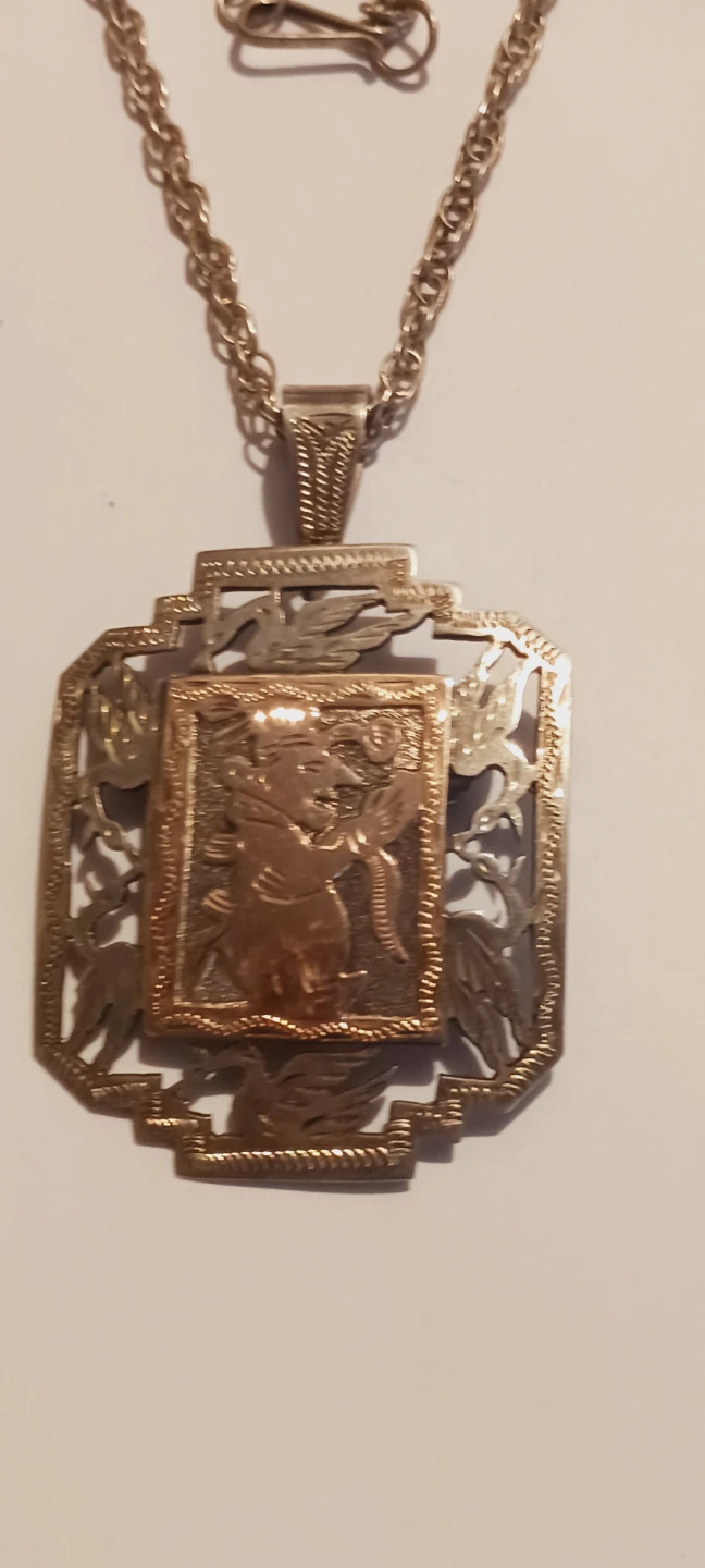 Gorgeous Sterling Silver 925 Mexican Pendant with Necklace - photo 3