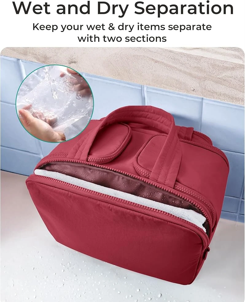 BAGSMART Toiletry Bag Large Organizer Red - photo 4