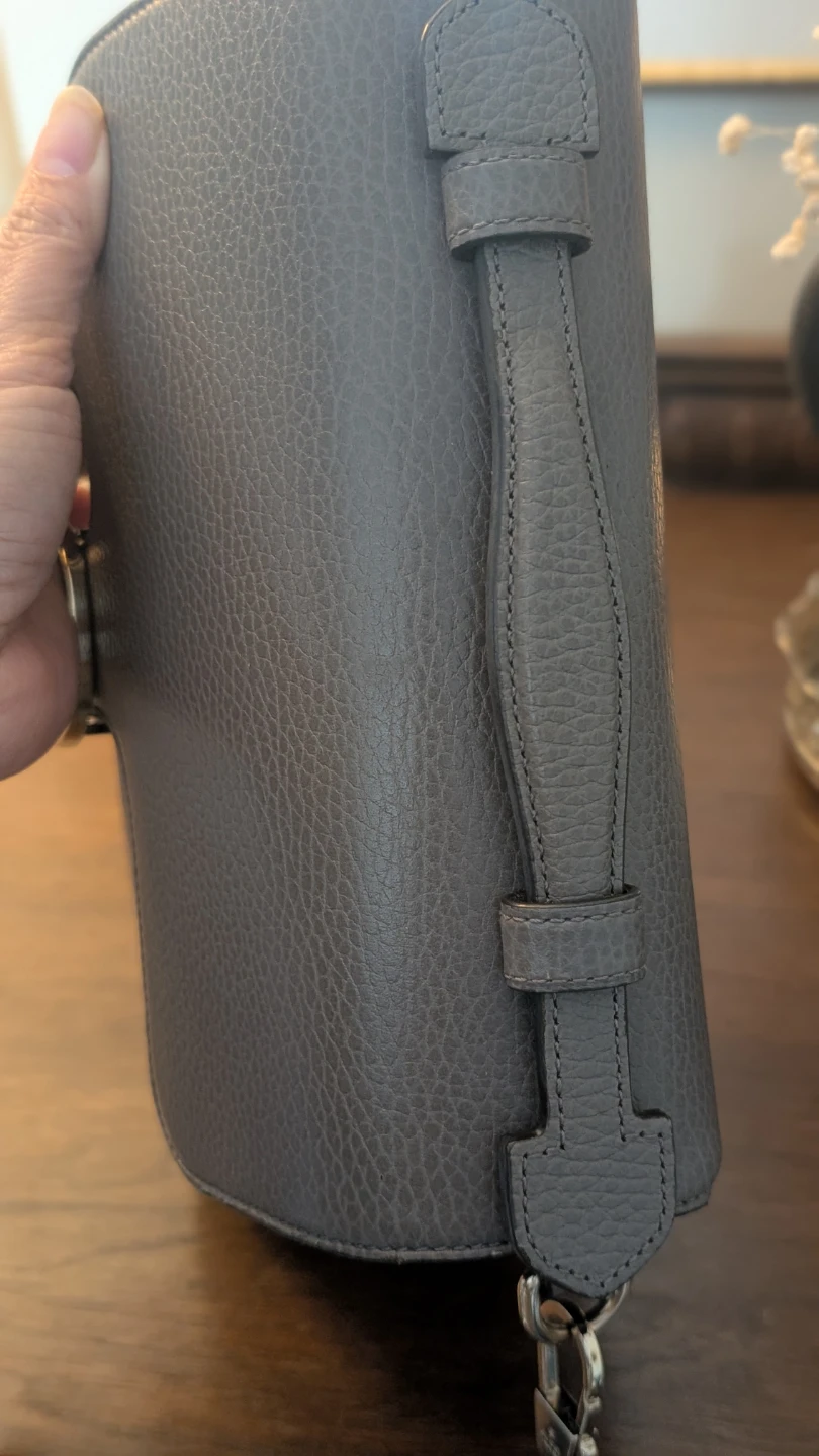 Gucci Grey Leather Shoulder Bag - photo 5