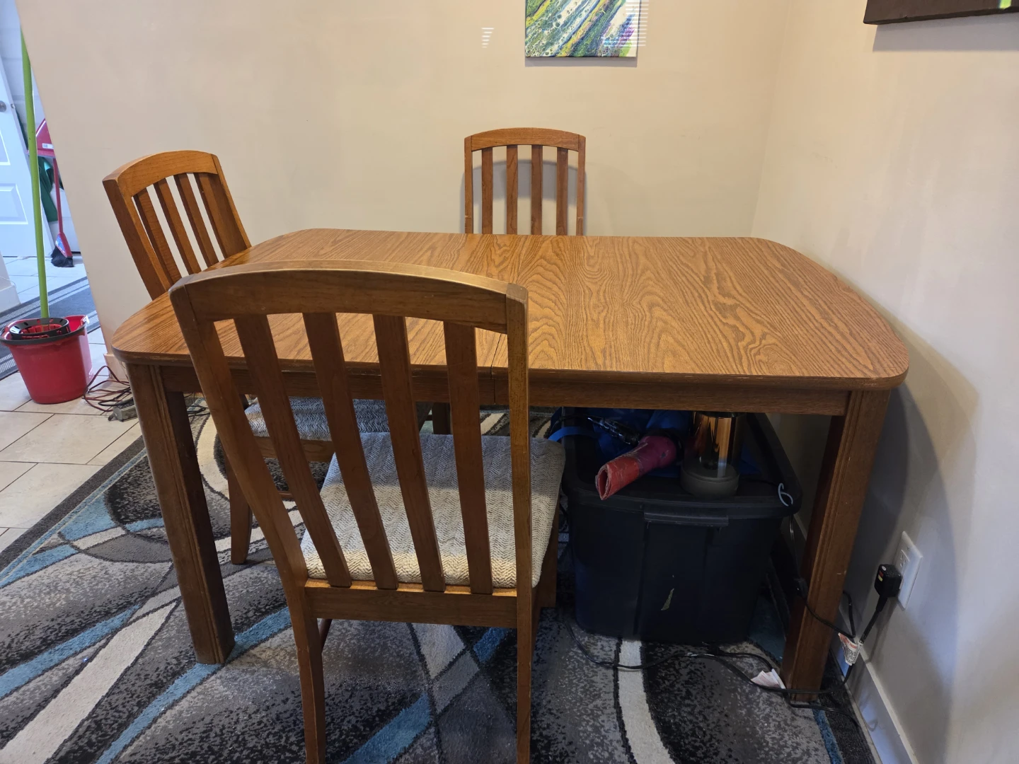 Wooden Dining Table and Chairs Set - photo 2