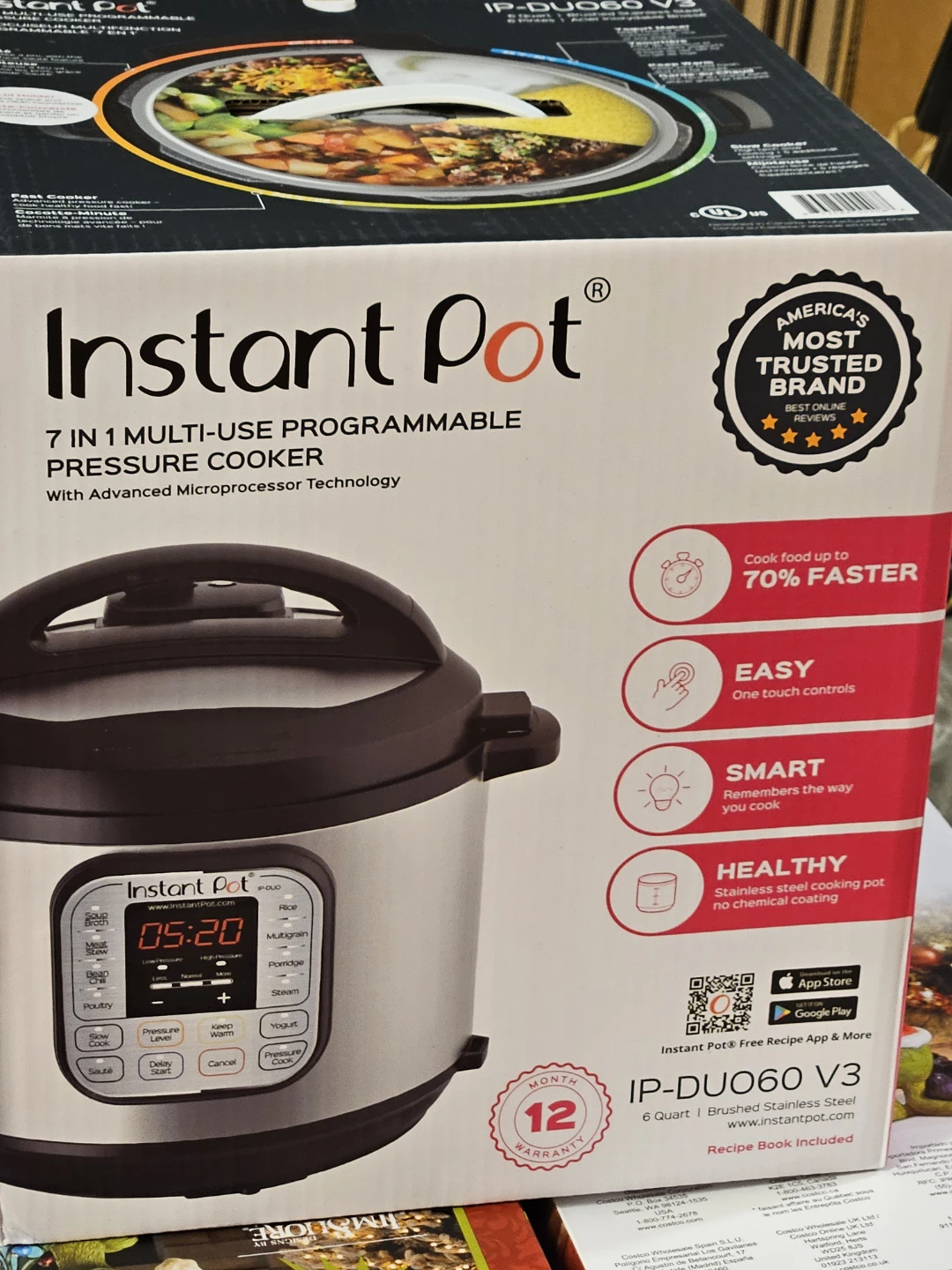 Instant Pot DUO60 V3 7-in-1 Programmable Pressure Cooker, 6 Qt - photo 2