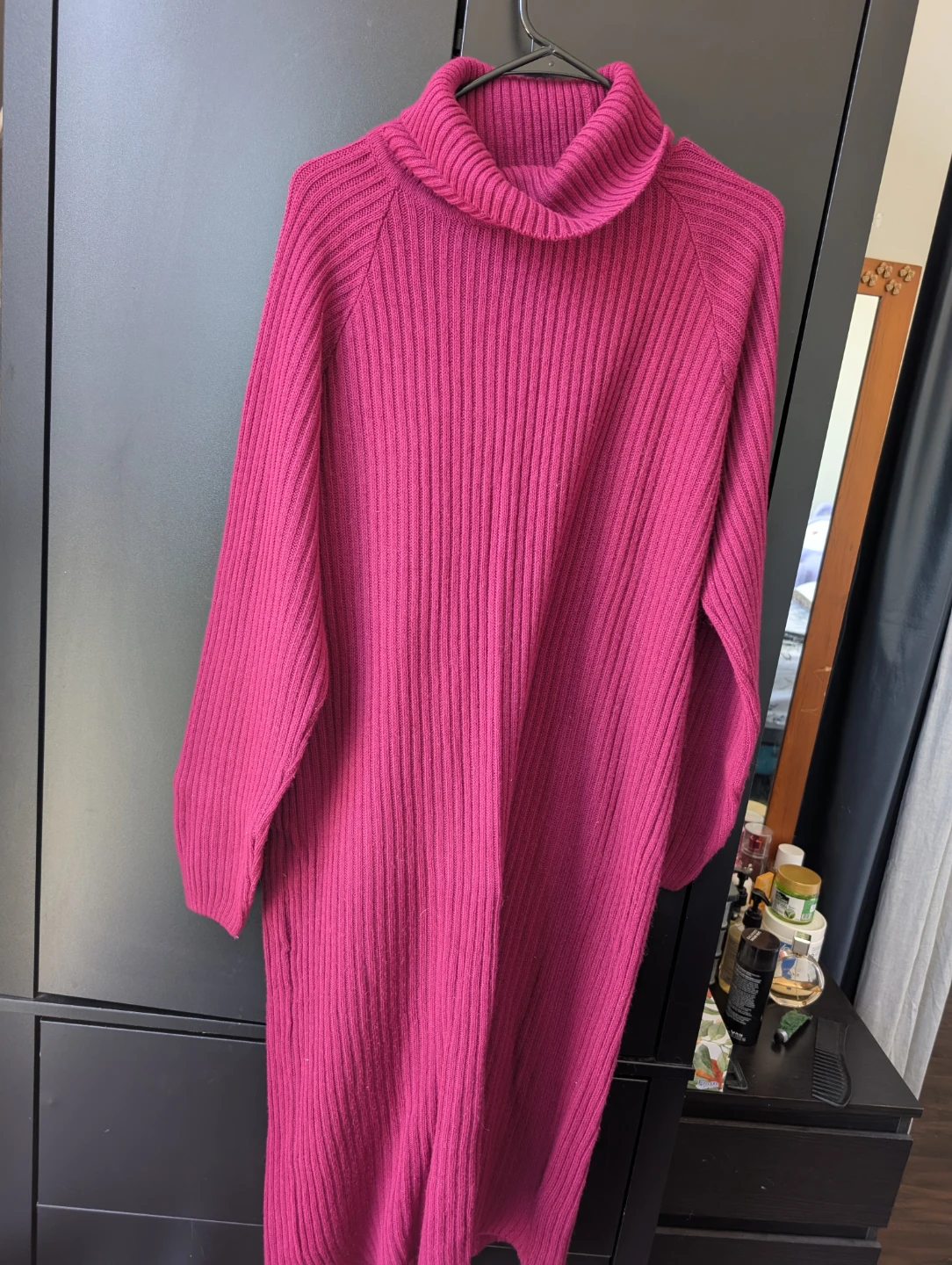 CHEMISTRY Magenta Turtleneck Sweater Dress XL