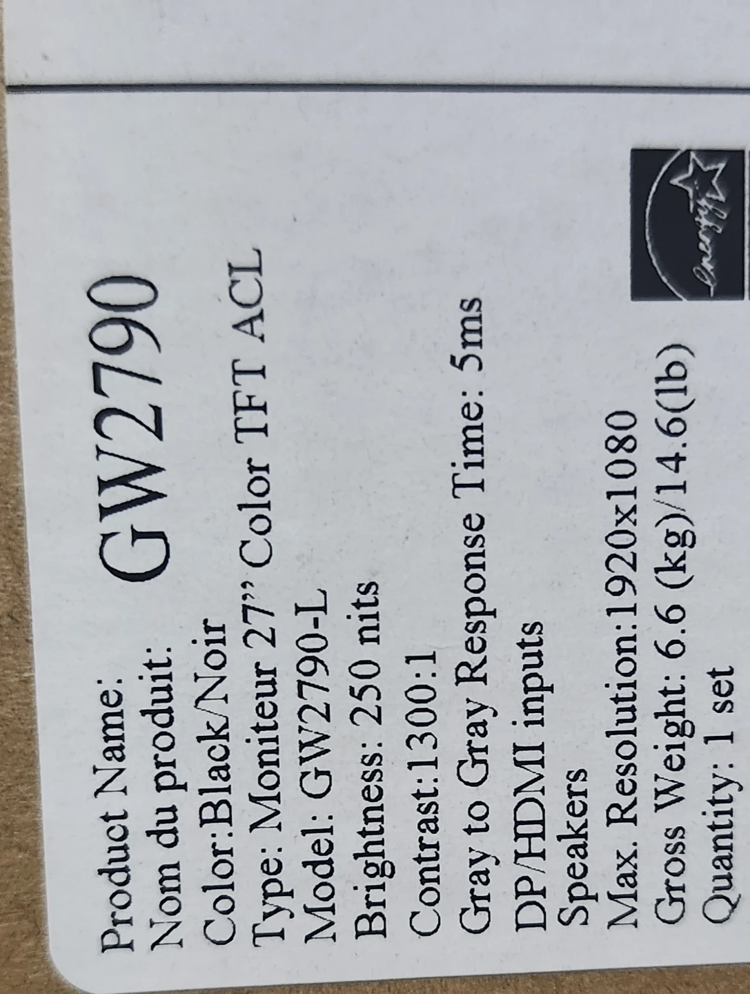 BenQ GW2790 27" Monitor - photo 2
