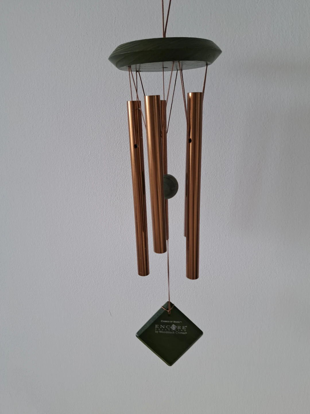 wooden and copper wind chime. - photo 4