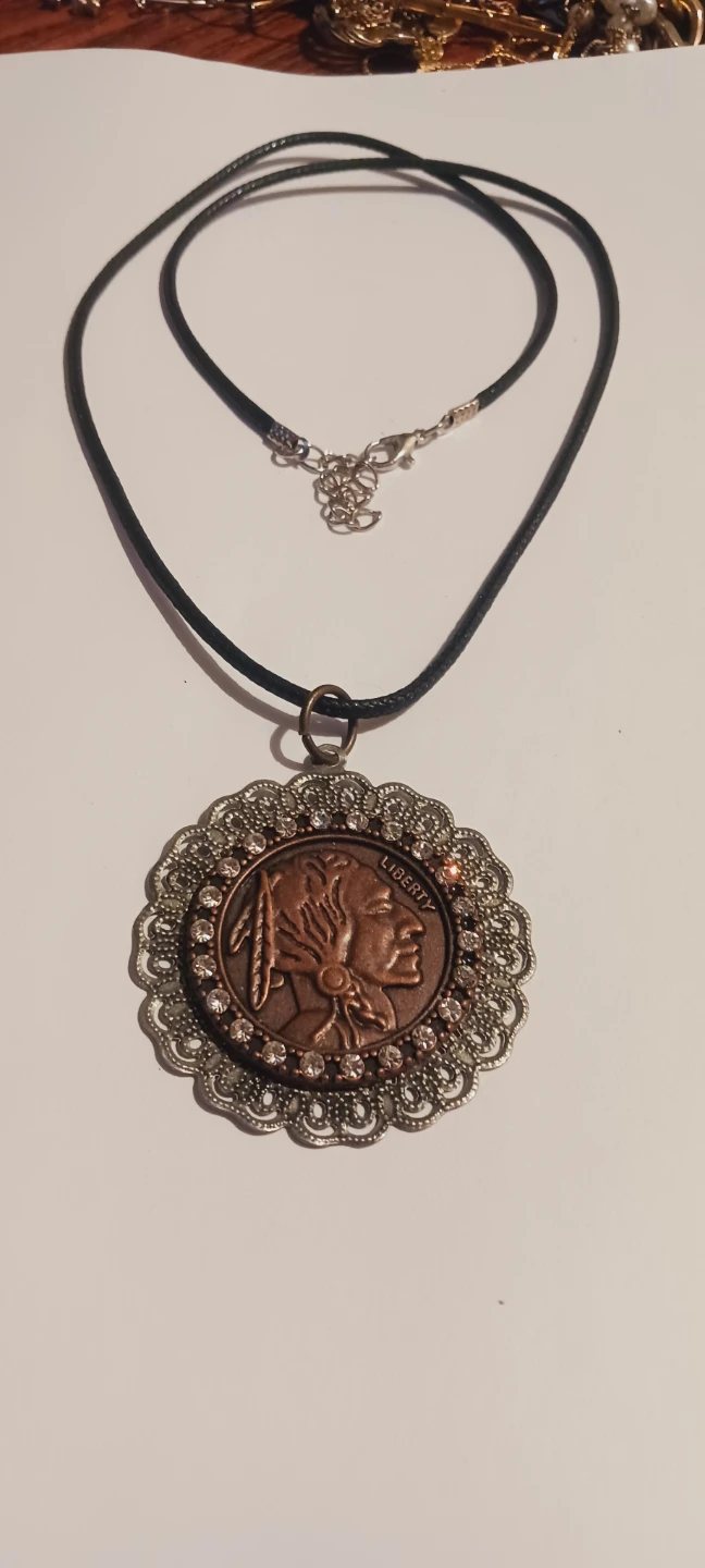 Vintage Coin Pendant with Necklace - photo 5