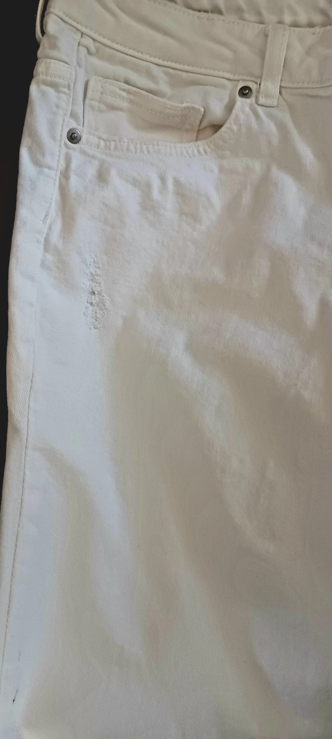 H&M White Denim Jeans - Women's Size 14 - photo 3