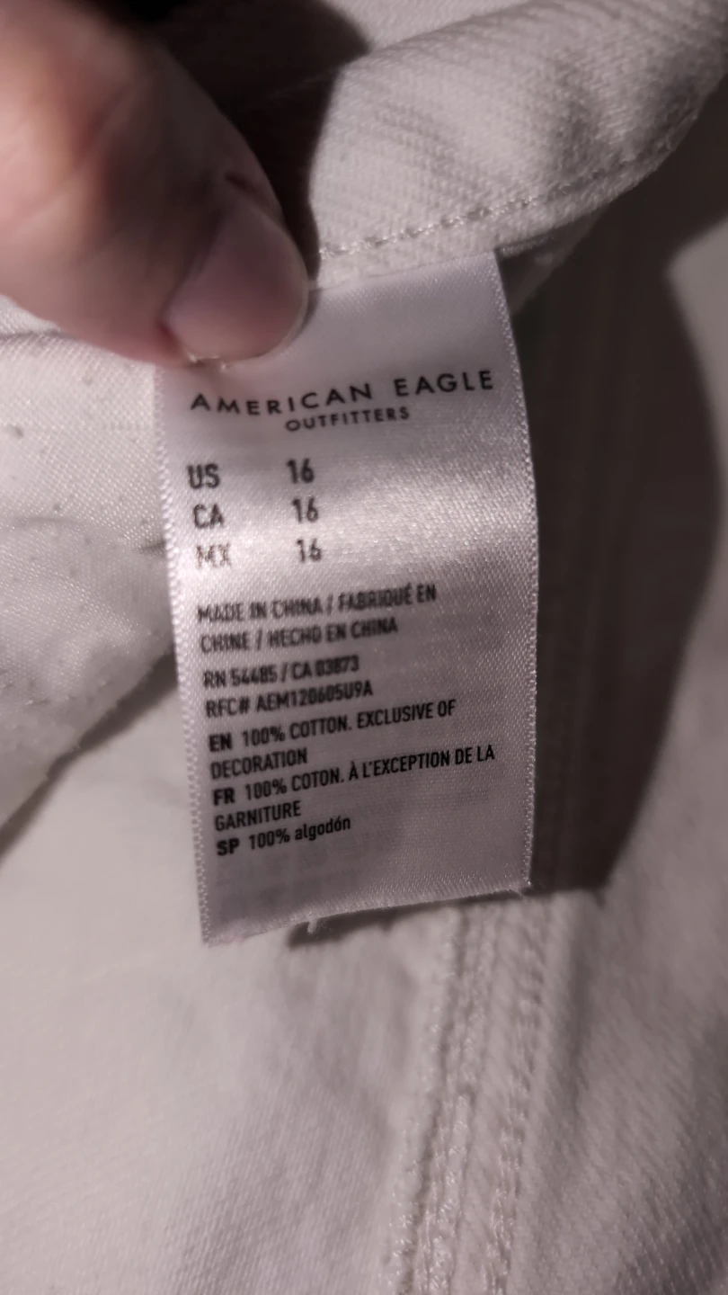 American eagle white denim shorts - size 16 - photo 4