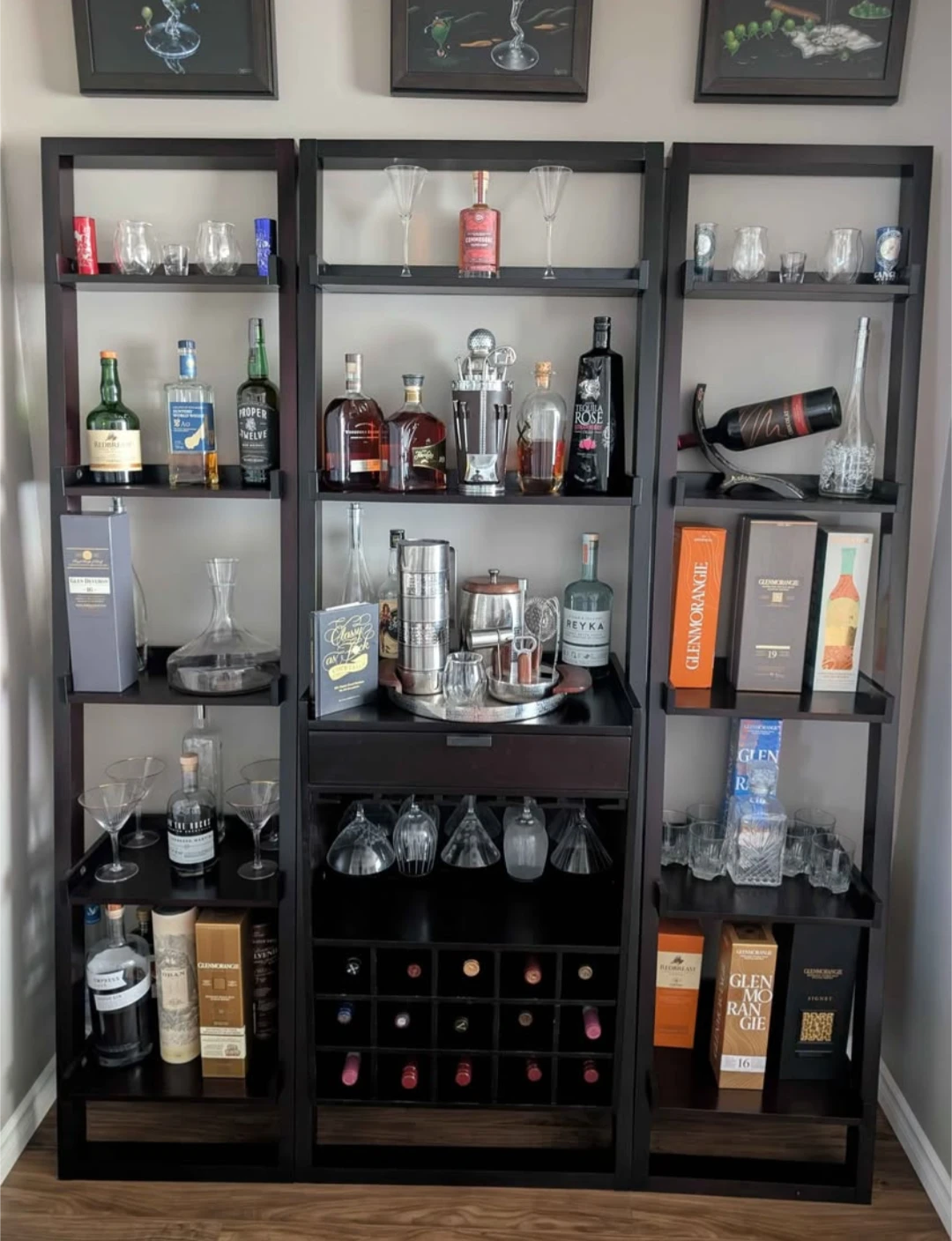 Crate and barrel wine/book rack