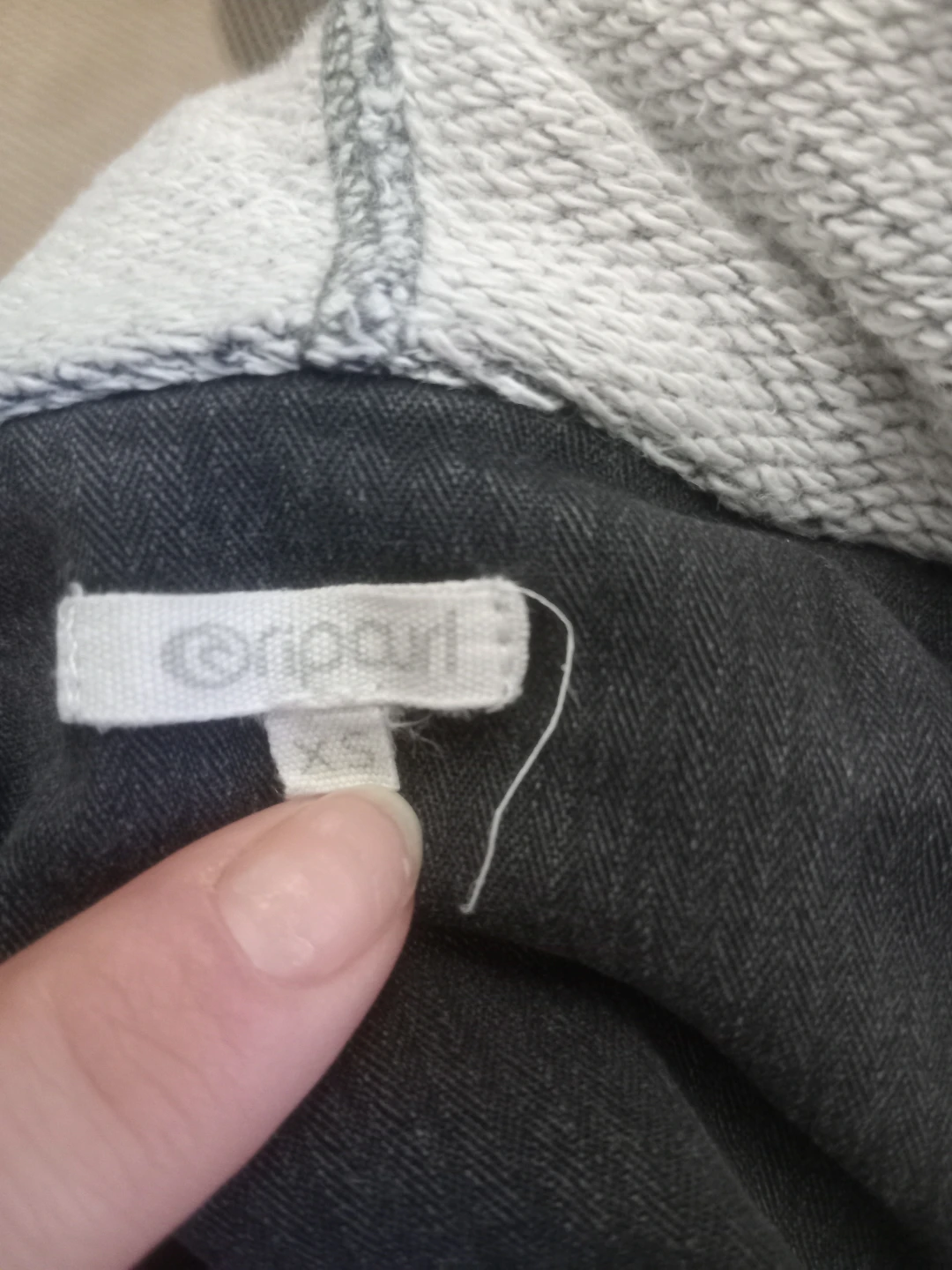 Ripcurl Denim Jacket with Grey Sleeves - Size XS - photo 2
