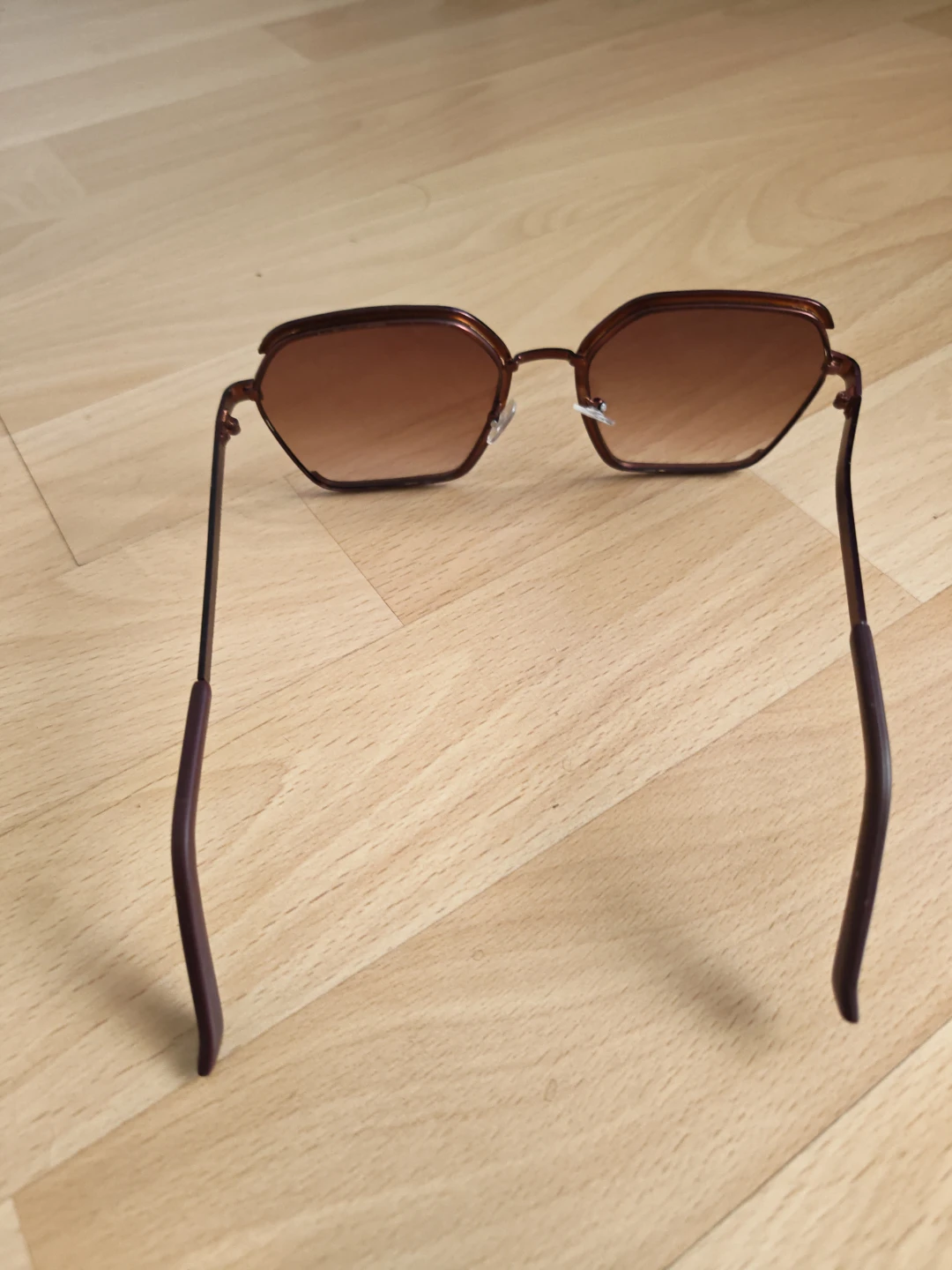 Brown Hexagonal Frame Sunglasses - photo 2