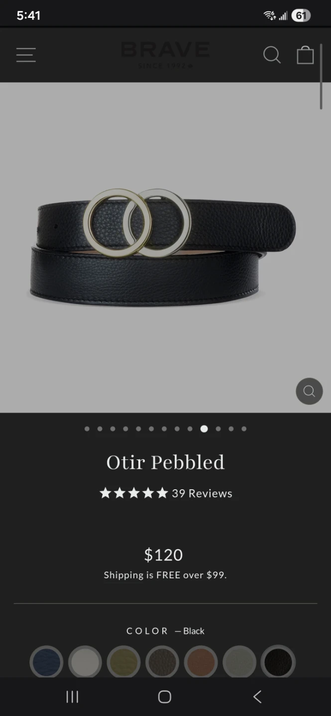 BRAVE Otir Pebbled Belt - photo 2