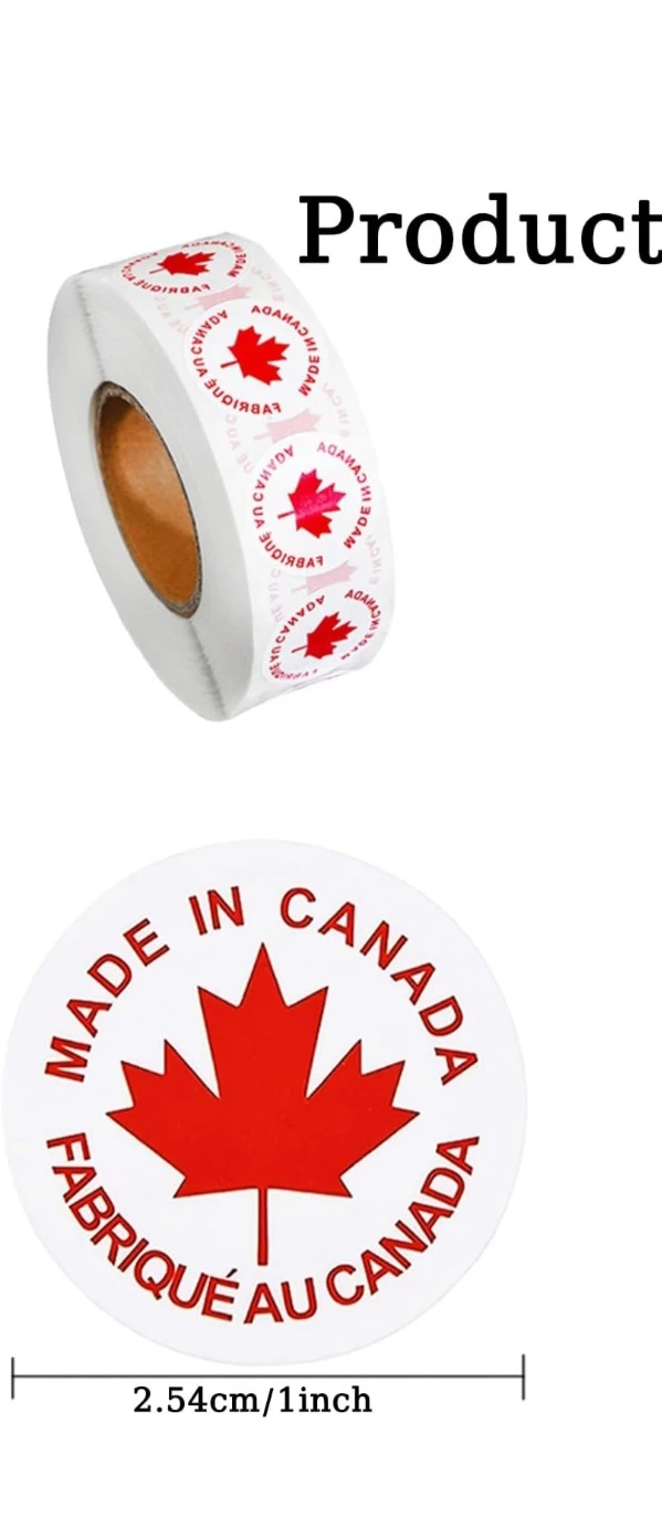 Made in Canada Stickers - 2000 Pcs